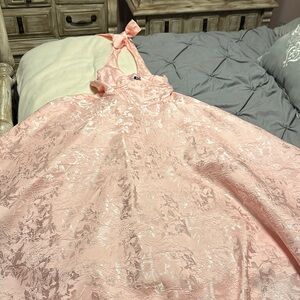 Blush Pink Textured Halter Dress